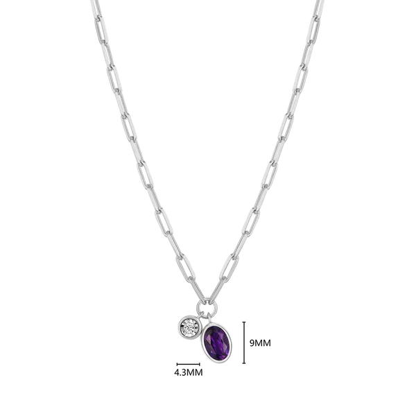 Sterling Silver Amethyst Necklace