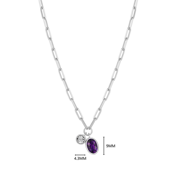 Sterling Silver Amethyst Necklace Image 2 Diedrich Jewelers Ripon, WI