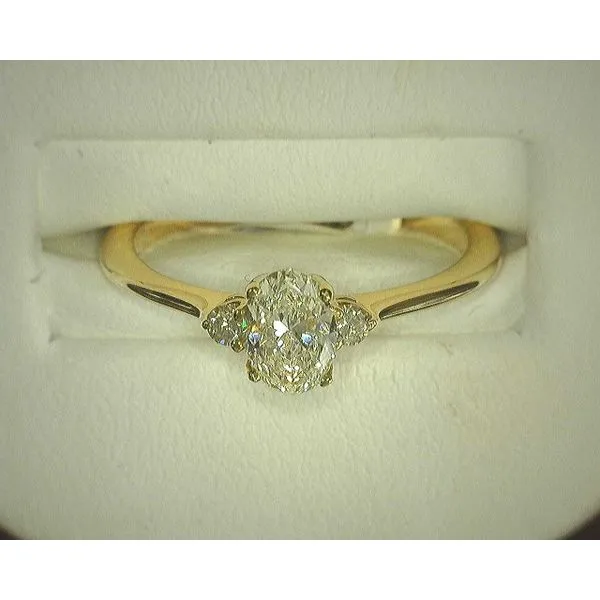 14K Yellow Gold Oval Diamond Engagement Ring Diny's Jewelers Middleton, WI