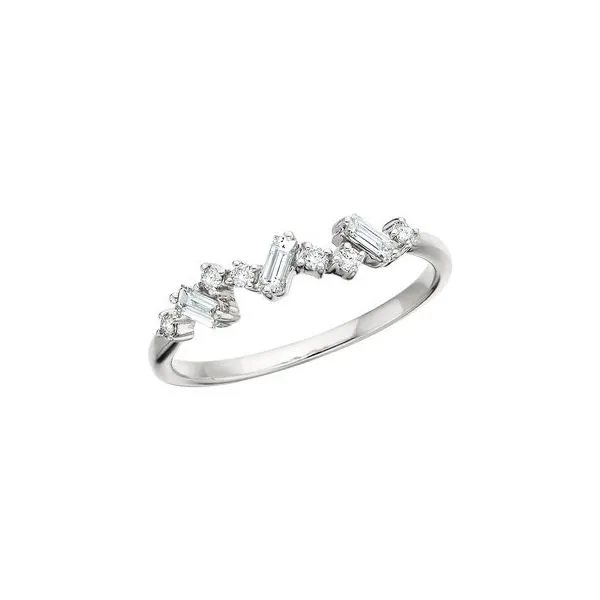 14K White Gold Diamond Scatter Engagement Ring Diny's Jewelers Middleton, WI