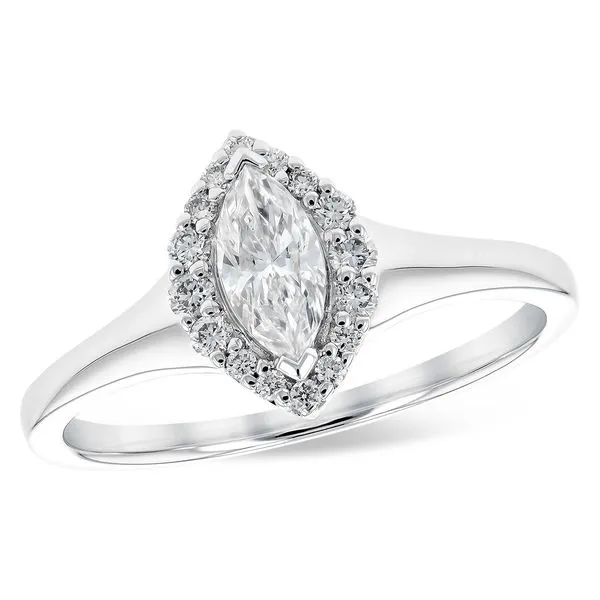 14K White Gold Diamond Marquise Engagement Ring Diny's Jewelers Middleton, WI