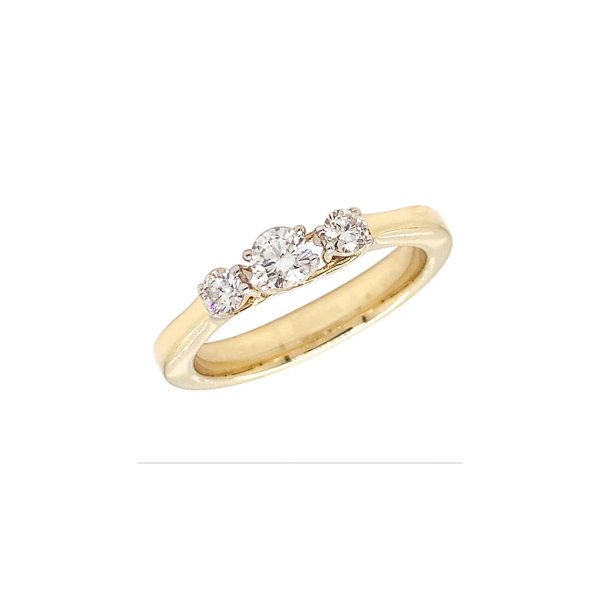 14K Yellow Gold Three-Stone Diamond Engagement Ring Diny's Jewelers Middleton, WI