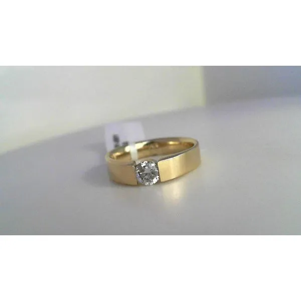 14K Yellow Gold Diamond Solitaire Ring Band Diny's Jewelers Middleton, WI