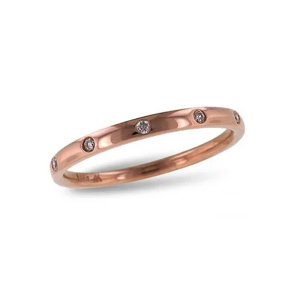 14K Rose Gold Diamond Wedding Band Diny's Jewelers Middleton, WI