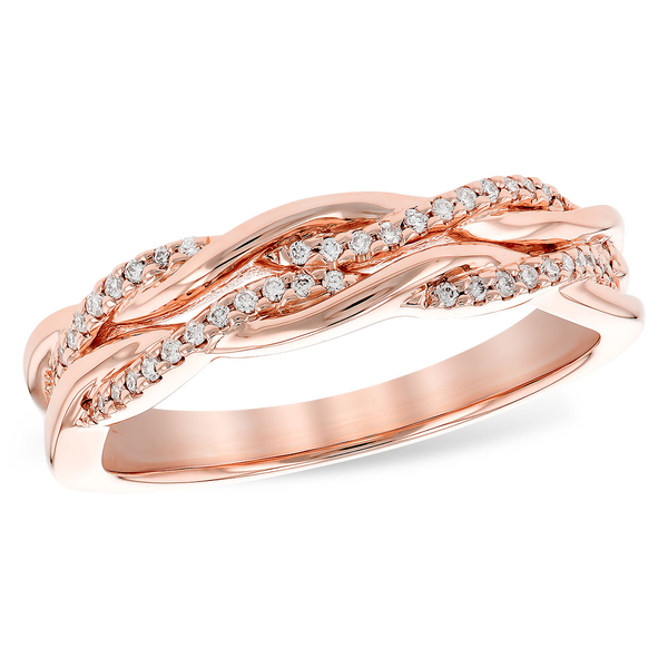 14K Rose Gold Diamond Wedding Band Diny's Jewelers Middleton, WI