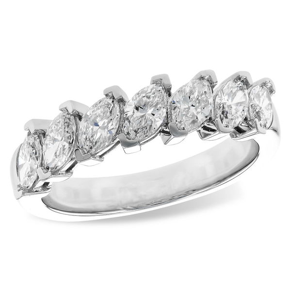 14K White Gold Marquise Diamond Anniversary Band Diny's Jewelers Middleton, WI