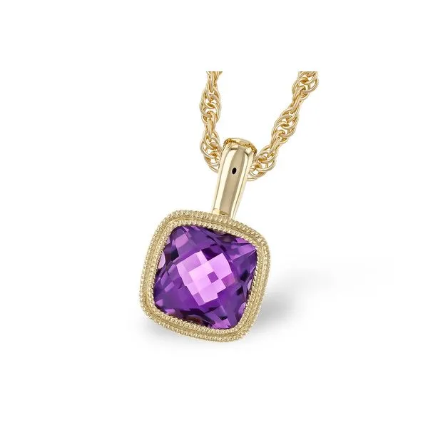 14K Yellow Gold Amethyst Pendant Diny's Jewelers Middleton, WI