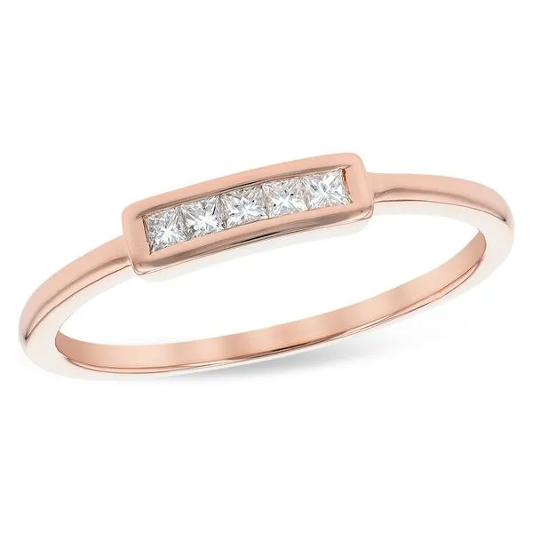 14K Rose Gold Princess Diamond Ring Diny's Jewelers Middleton, WI