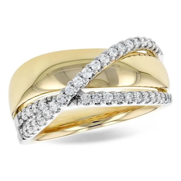 14Kt Two-Tone Diamond Fashion Ring Diny's Jewelers Middleton, WI