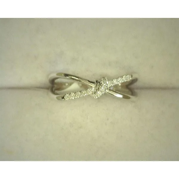 10Kt White Gold Love Knot Ring with Diamonds Diny's Jewelers Middleton, WI