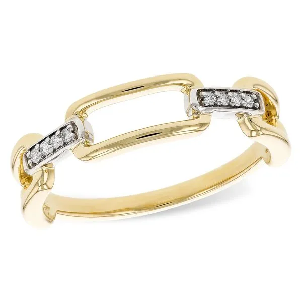 14Kt Yellow Diamond Fashion Ring with Link Design Diny's Jewelers Middleton, WI