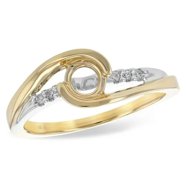 14Kt Tri-Tone Semi-Mount Ring with Diamonds Diny's Jewelers Middleton, WI