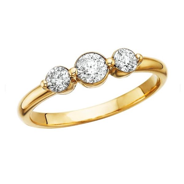 14KY 3 stone Dia Ring RD3/4ctw SI NC Diny's Jewelers Middleton, WI