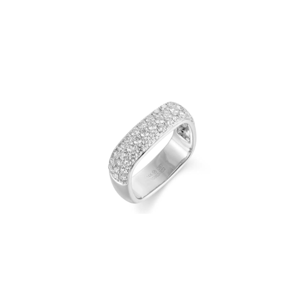Platinum Pave Diamond Square Ring Diny's Jewelers Middleton, WI