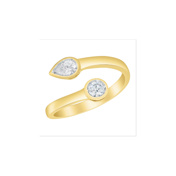 14K Yellow Gold Diamond Bypass Style Ring Diny's Jewelers Middleton, WI