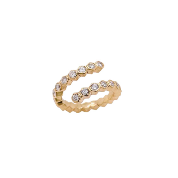 14K Yellow Gold Diamond Bypass Style Ring Diny's Jewelers Middleton, WI