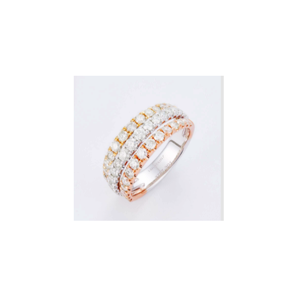 14K Tri-Color Diamond Ring Diny's Jewelers Middleton, WI