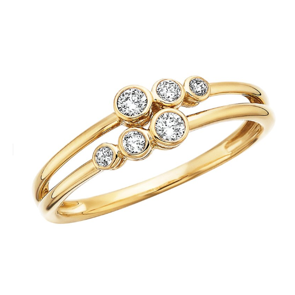 14K Yellow gold and White Diamond Ring Diny's Jewelers Middleton, WI