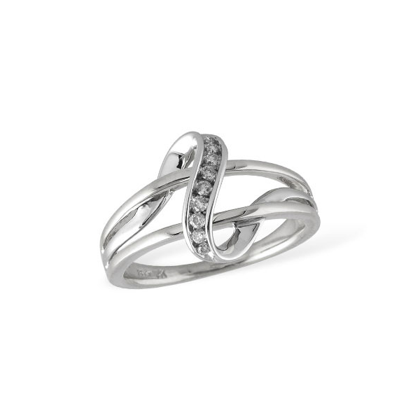 14K White Gold Free Form Diamond Ring Diny's Jewelers Middleton, WI