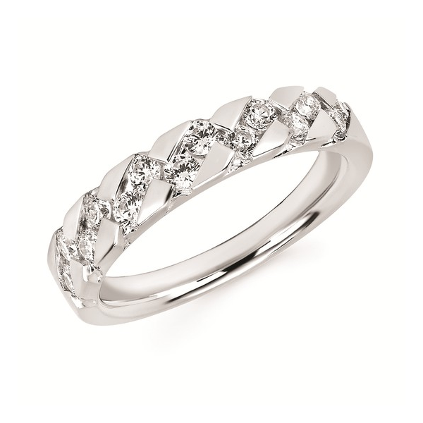 14K White Gold Diamond Band Ring Diny's Jewelers Middleton, WI