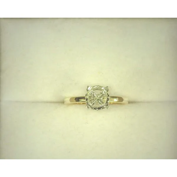 14Kt Tri-Tone Gold Diamond Solitaire Ring Diny's Jewelers Middleton, WI