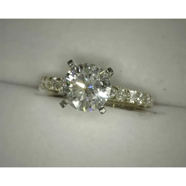 14K Yellow Semi-Mount Ring with Diamonds Diny's Jewelers Middleton, WI
