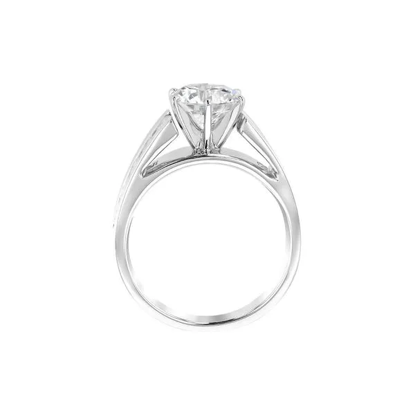 14KT White Gold Semi Mount Ring (Center shows with 2ct CZ) 10RD.76ctw Image 2 Diny's Jewelers Middleton, WI