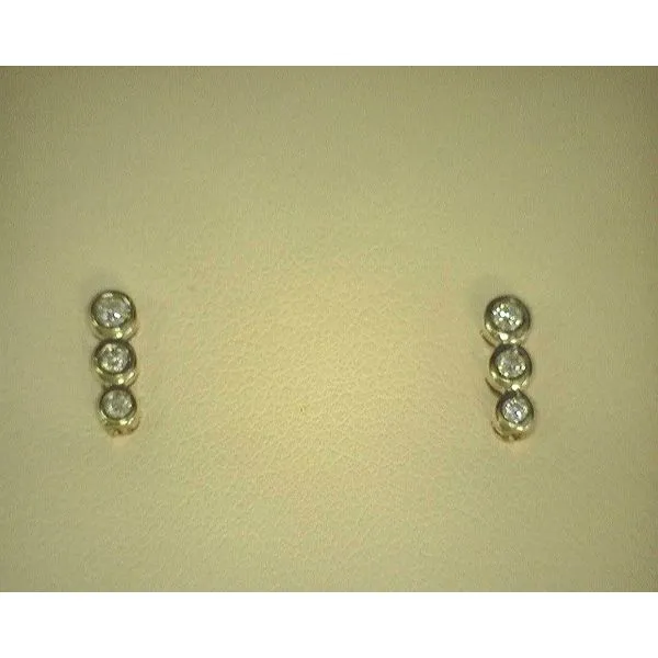 14K White Gold Diamond Post Earrings Diny's Jewelers Middleton, WI