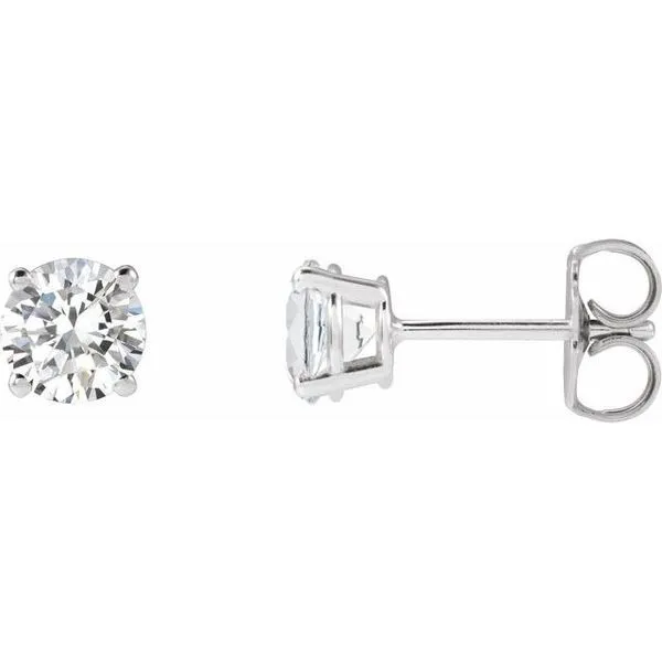 14K White Gold Diamond Stud Earrings Diny's Jewelers Middleton, WI