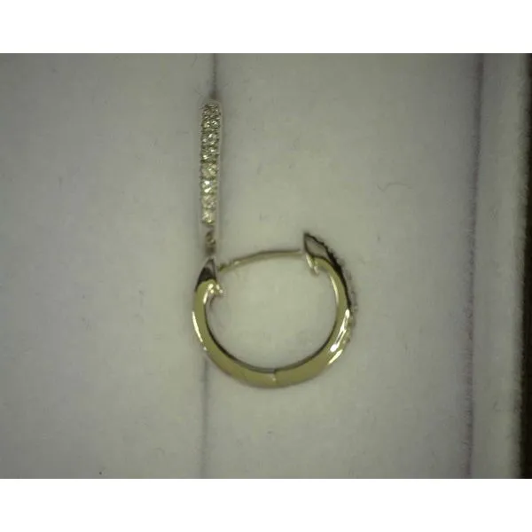 14K White Gold Diamond Huggie Earrings Diny's Jewelers Middleton, WI