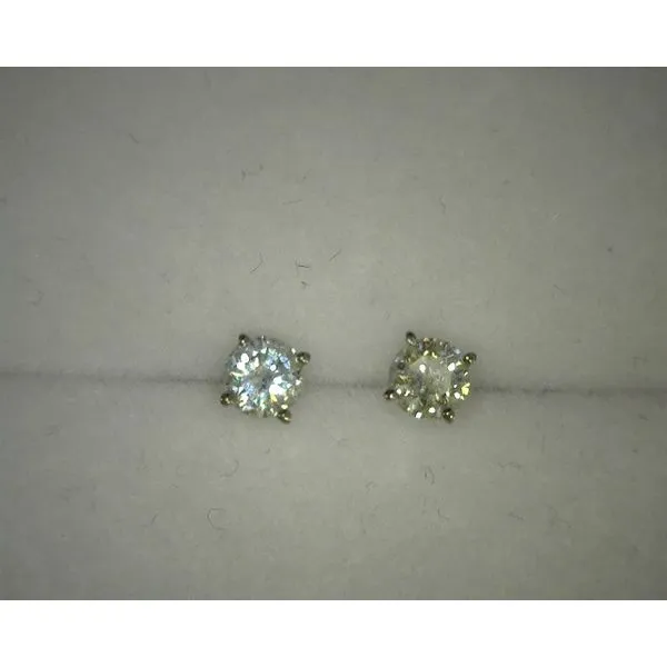 14K White Gold Diamond Stud Earrings Diny's Jewelers Middleton, WI