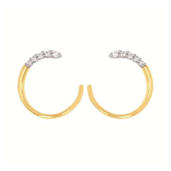 14K Yellow Gold Diamond Post Earrings Diny's Jewelers Middleton, WI