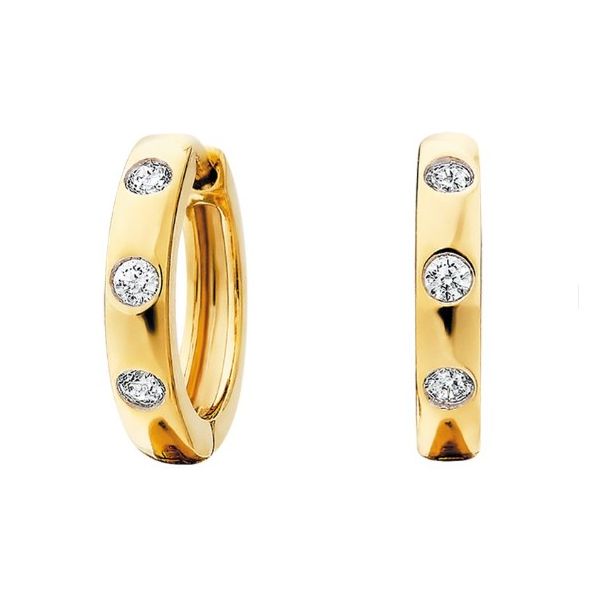 10KY Huggie Dia ERG Flush set Diny's Jewelers Middleton, WI