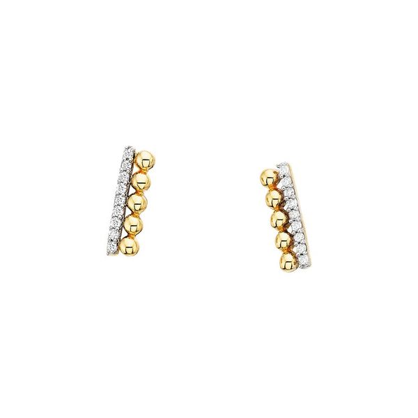 10KR Dia ER Bead Bar D.04tw I1 HI Diny's Jewelers Middleton, WI