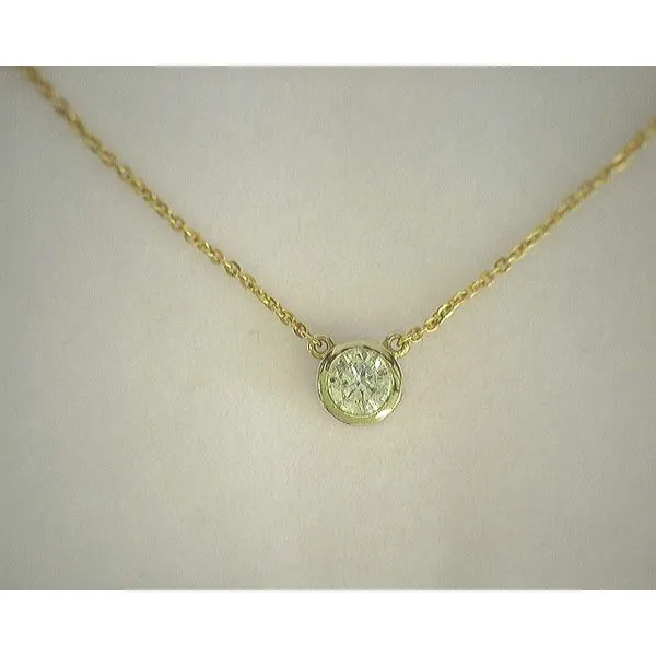 14K Tricolor Gold Diamond Bezel Necklace Diny's Jewelers Middleton, WI