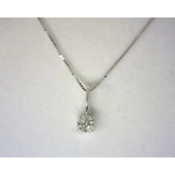 14K White Gold Diamond Pendant Image 2 Diny's Jewelers Middleton, WI