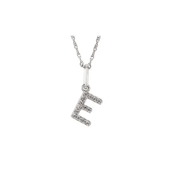 10K White Initial C Diamond Pendant Diny's Jewelers Middleton, WI