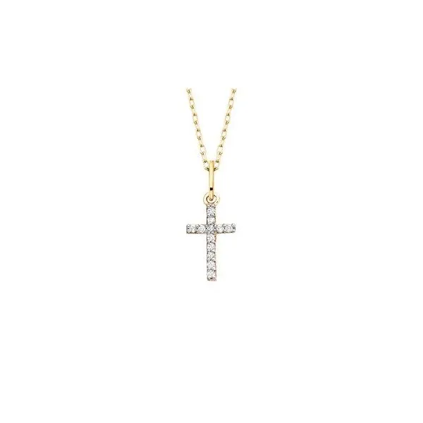 10K Yellow Diamond Cross Pendant Diny's Jewelers Middleton, WI
