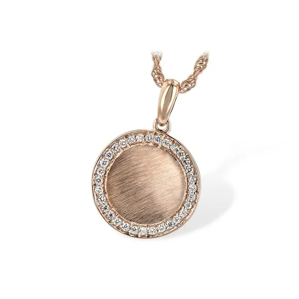14K Rose Gold Diamond Necklace Diny's Jewelers Middleton, WI