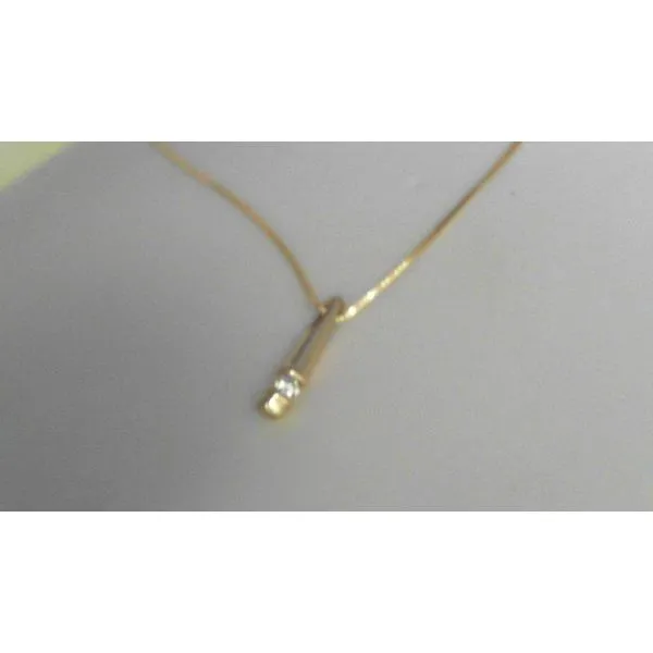 10K Yellow Gold Diamond Bar Pendant Diny's Jewelers Middleton, WI