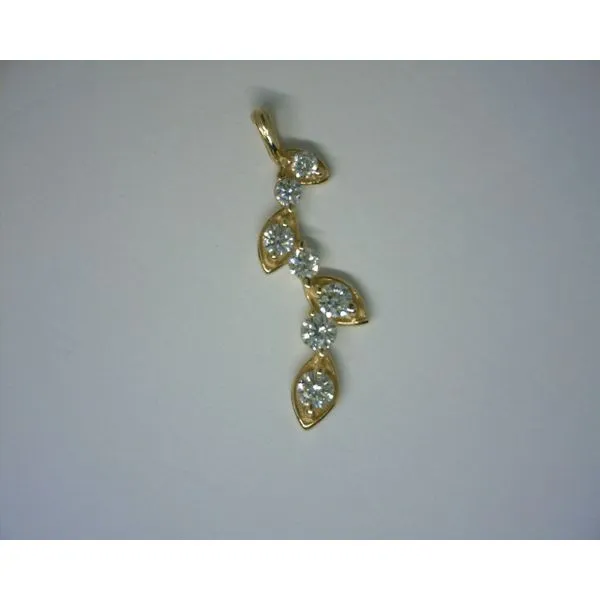 10Kt Yellow Gold Leaf Design Diamond Pendant Diny's Jewelers Middleton, WI