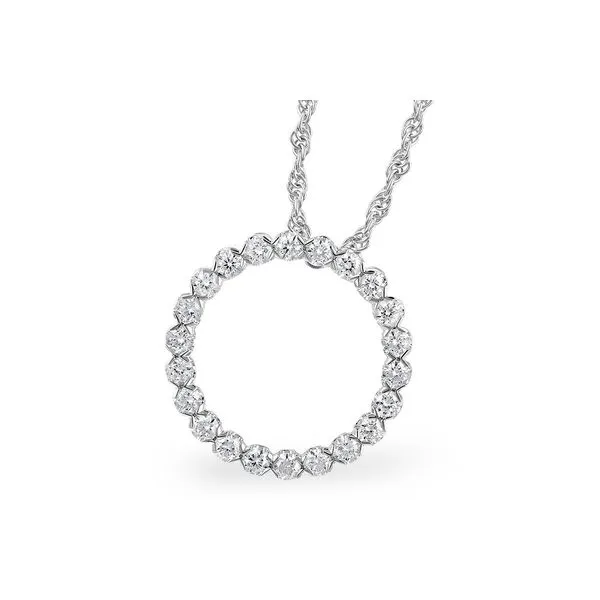 14Kt White Gold Diamond Circle Pendant Diny's Jewelers Middleton, WI