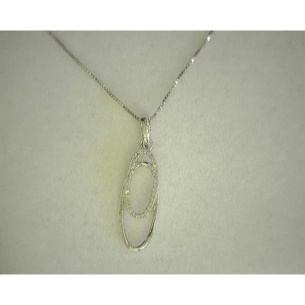 10Kt White Gold Necklace with Diamond Pendant Diny's Jewelers Middleton, WI