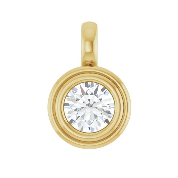 14KT Yellow Gold Diamond Pendant RBC 3/4ct Diny's Jewelers Middleton, WI