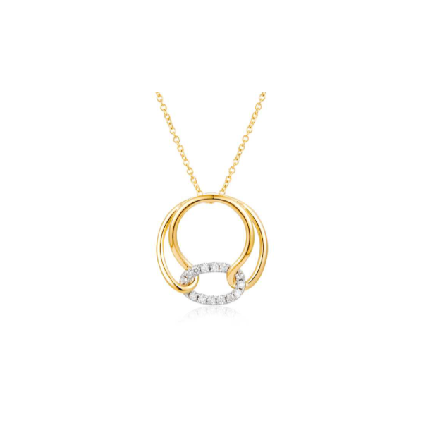 14K Yellow Gold Diamond Freeform Necklace Diny's Jewelers Middleton, WI