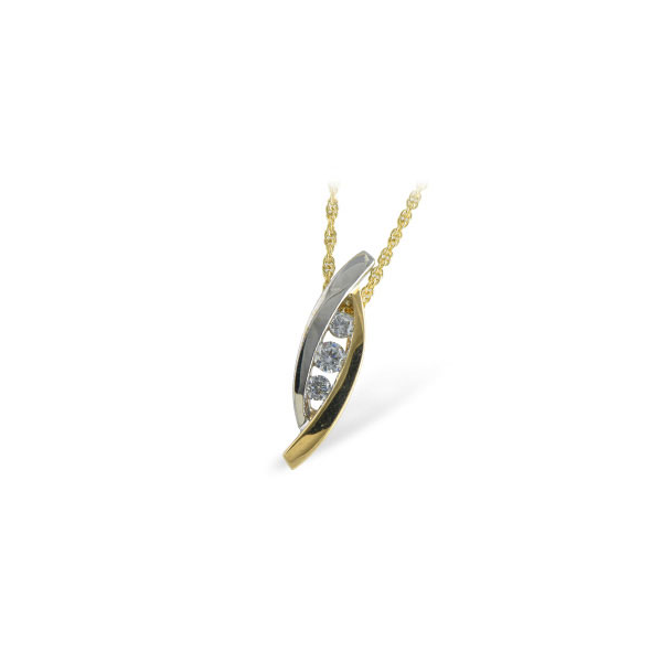 14K Two Tone Diamond Necklace Diny's Jewelers Middleton, WI