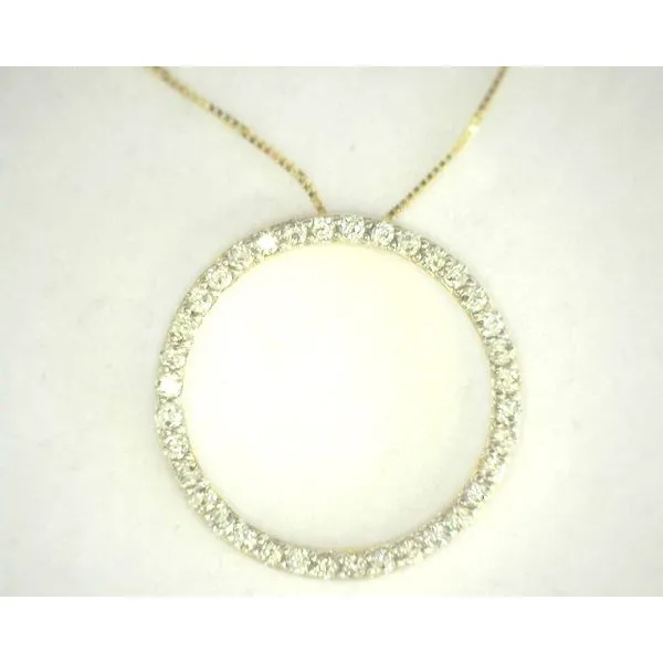 14KY Circle Diamond Necklace Diny's Jewelers Middleton, WI