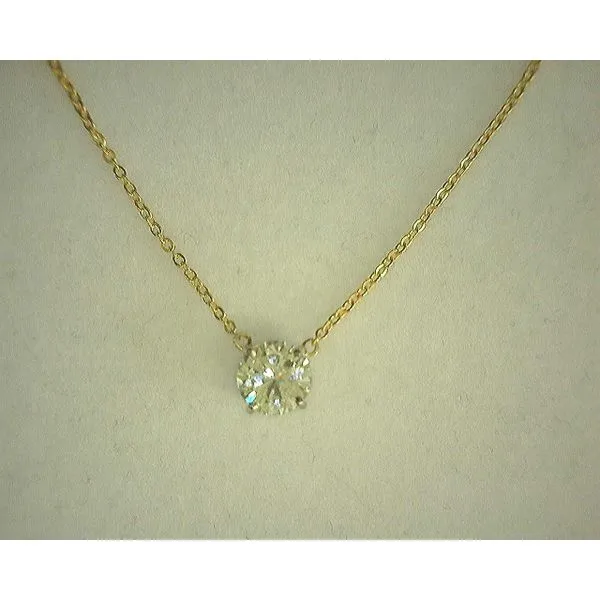 14K Tricolor Gold Round Diamond Necklace Diny's Jewelers Middleton, WI