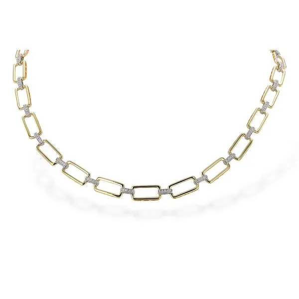 14K Yellow Gold Fancy Link Necklace Diny's Jewelers Middleton, WI