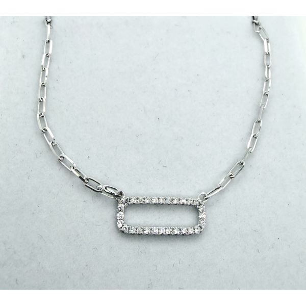 14KT White Gold Paperclip 18